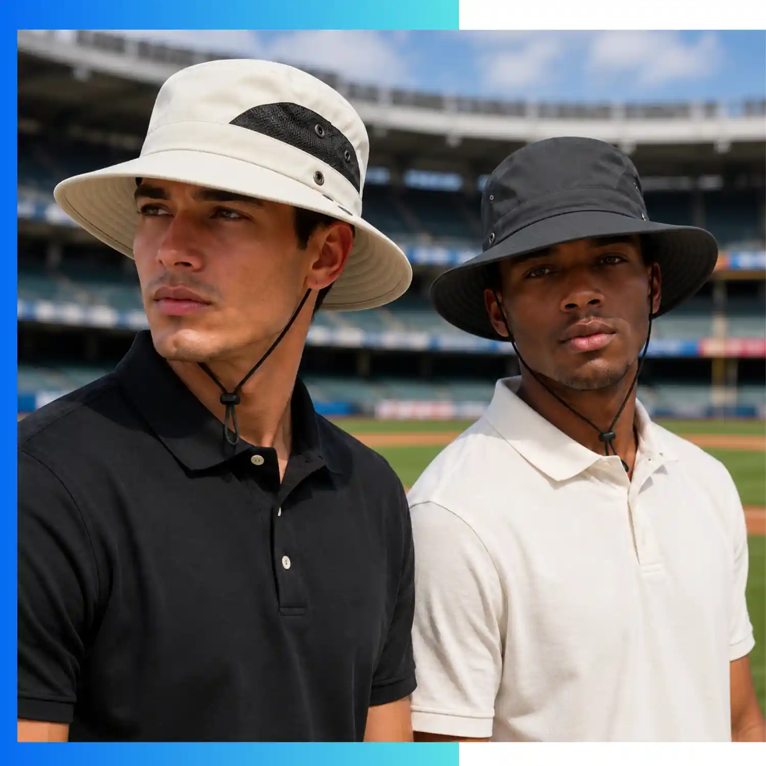 Sun-Proof Bucket Hat with Drawstring – Custom Embroidery & Heat Press Outdoor UV Protection Hat - Image 2
