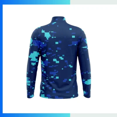 Alternative view of 160G Brushed Milk Silk Quarter Zip Pullover Custom Sublimated Long Sleeve Teamwear Jacket
