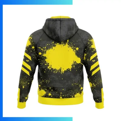 Alternative view of Custom Full Sublimation 220G Lightweight Hoodie with Kangaroo Pocket – Fleece-Lined Performance Pullover with Drawcord