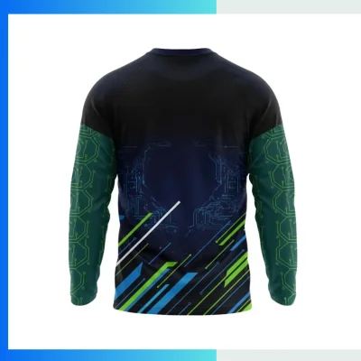 Alternative view of Premium Milk Silk Long Sleeve T-Shirt | 180GSM 2-Way Stretch Interlock Custom Sublimation Teamwear