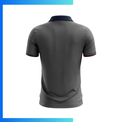 Alternative view of Custom Heavyweight Collarless Buttonless Interlock Short Sleeve Polo Shirt – Full Sublimation Premium Teamwear 280gsm