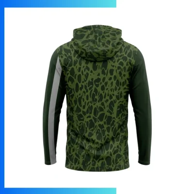 Alternative view of SolarProtec Full Sublimation Hooded Long Sleeve Shirt with Mesh Side Panels – UPF50+ Custom Sun Protection