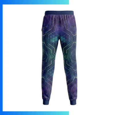 Alternative view of Unisex Hawaiian Sublimation Long Pants – 135GSM Lightweight 4-Way Stretch Custom Tropical Pants