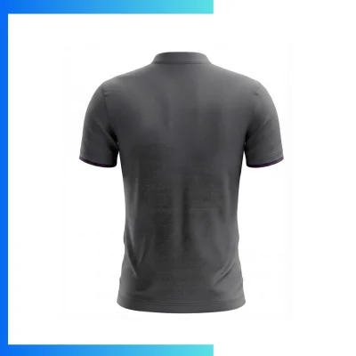 Alternative view of Custom Heavyweight Collarless Buttonless Interlock Short Sleeve Polo Shirt – Full Sublimation Premium Teamwear 280gsm