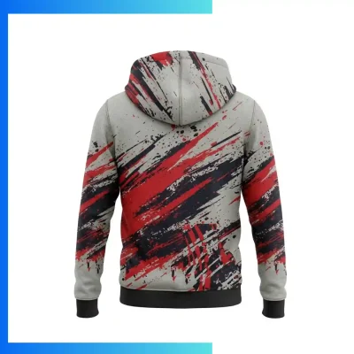 Alternative view of Custom 250G Lightweight Full Sublimation Full-Zip Hoodie with Kangaroo Pocket – Unisex & Kids