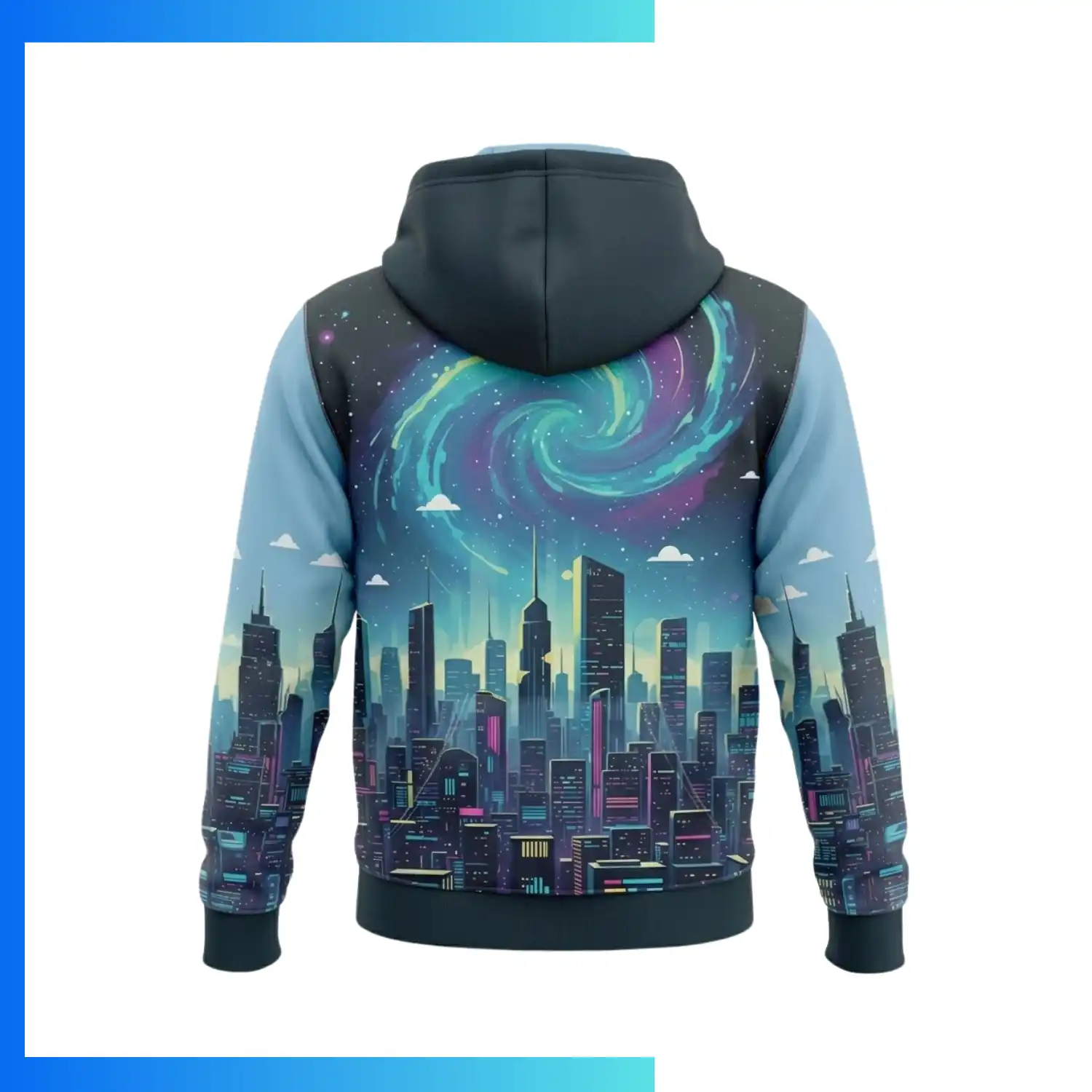 Custom Full Sublimation 280G Half-Zip Hoodie – Unisex & Kids Performance Pullover - Image 2