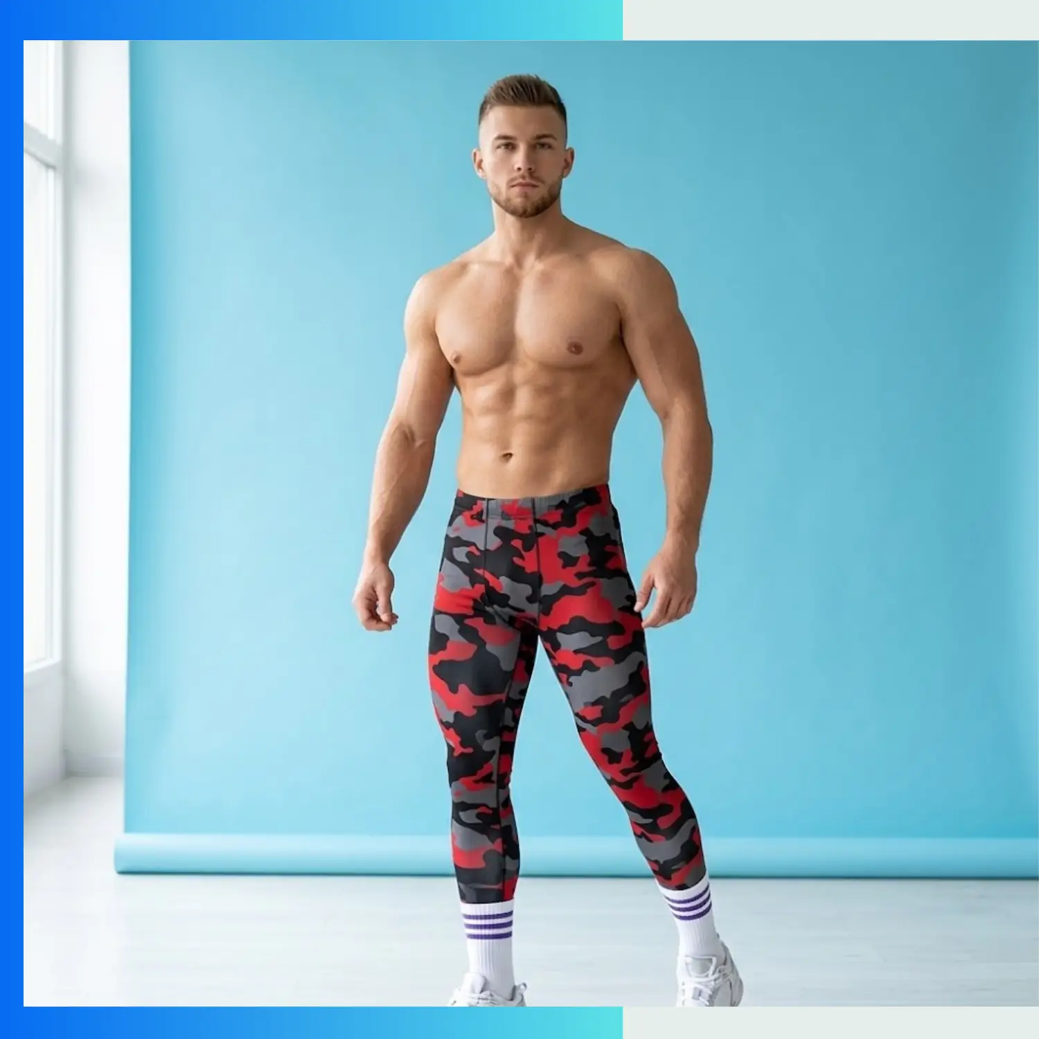 Men’s Full Sublimation Compression Long Sleeve Tights – 180GSM Milk Silk Performance Base Layer - Image 3