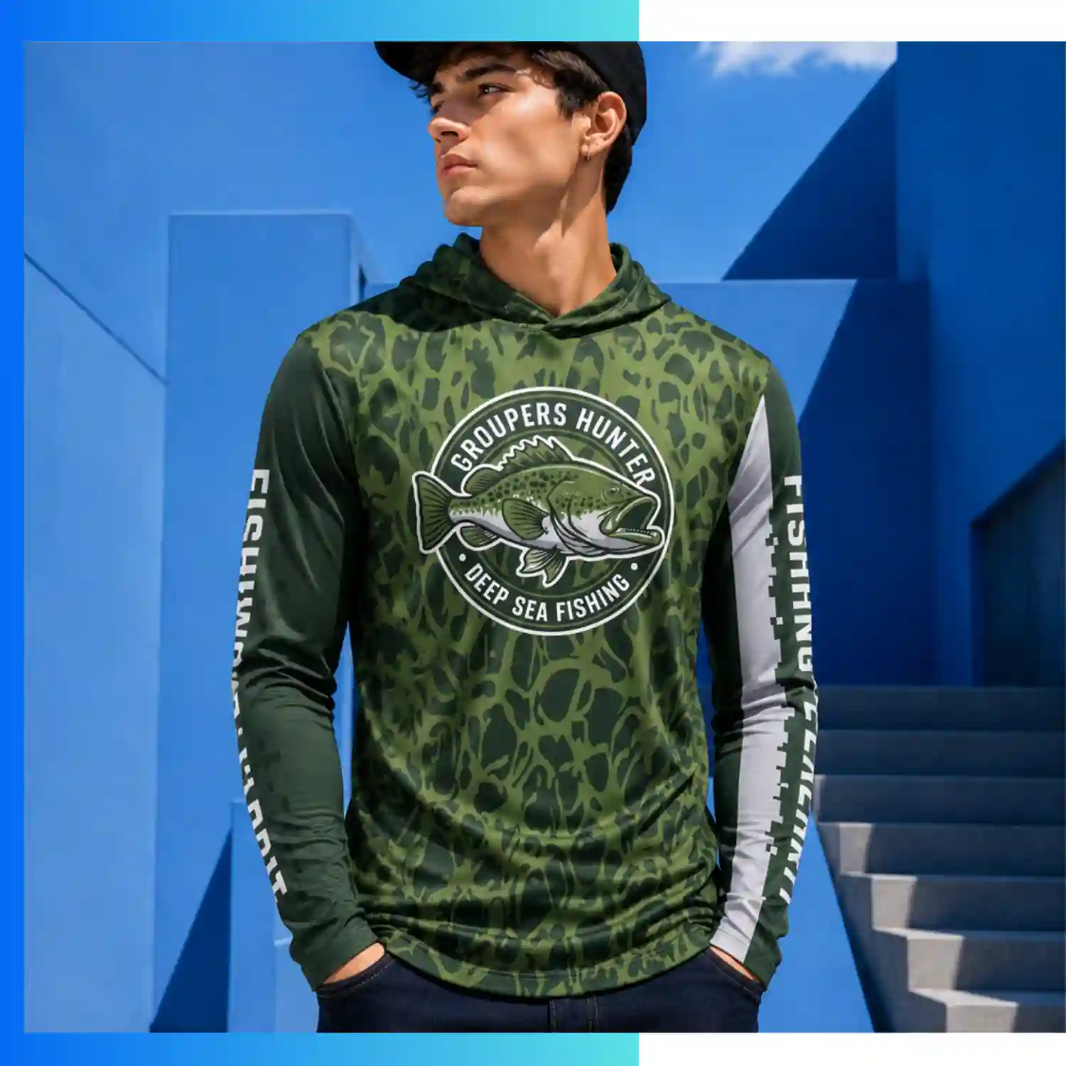SolarProtec Full Sublimation Hooded Long Sleeve Shirt with Mesh Side Panels – UPF50+ Custom Sun Protection - Image 3