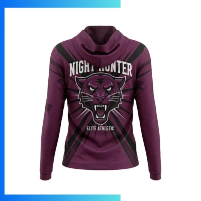 Alternative view of Custom Full Sublimation Quarter-Zip Hoodie – 280GSM Spandex Interlock Performance Hoodie