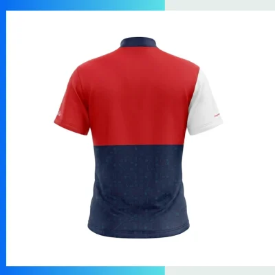 Alternative view of 180G Milk Silk Quarter-Zip Pullover | Custom Sublimation High Neck Teamwear Short Sleeve