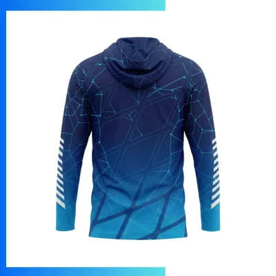 Alternative view of Custom UPF50+ Sublimation Long Sleeve Hooded Performance Shirt – SolarProtec Sun Protection Hoodie
