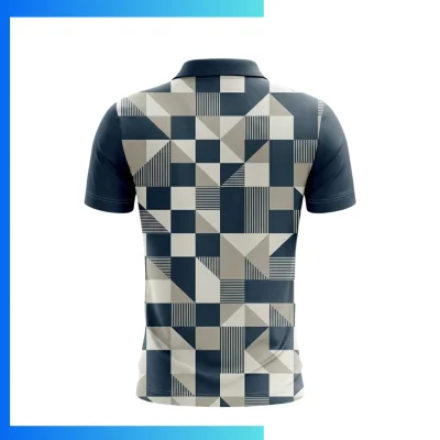 Alternative view of Men’s Sublimation Short Sleeve Golf Polo – 150GSM Pinhole Performance Ventilated Custom Shirt