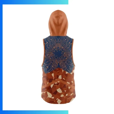 Alternative view of Custom Full Sublimation 220G Ultra Light Sleeveless Hoodie | Fleece-Lined Lightweight Comfort