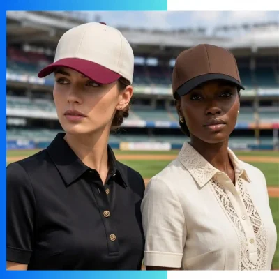 Alternative view of Color Blocked 6-Panel Baseball Cap – Custom Polyester-Cotton Promotional Cap with Hook & Loop Closure