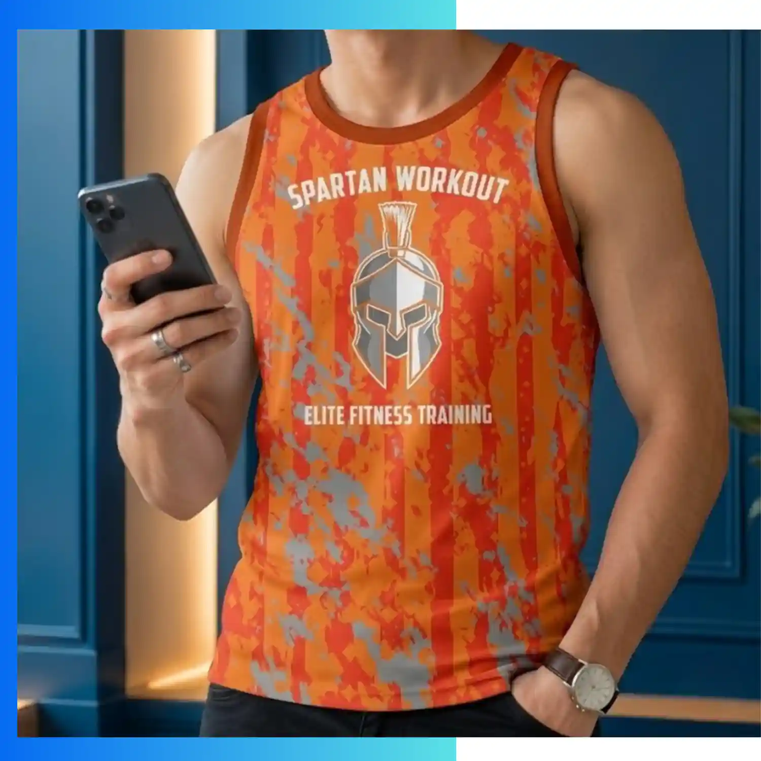 Custom Sublimation Pinhole Performance Tank Top – 150GSM Breathable Sleeveless Sports Shirt - Image 3