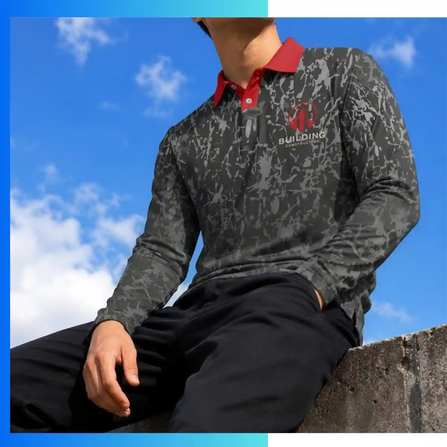Custom Full Sublimation Interlock Long Sleeve Polo Shirt – 180gsm Performance Teamwear XS–4XL - Image 3