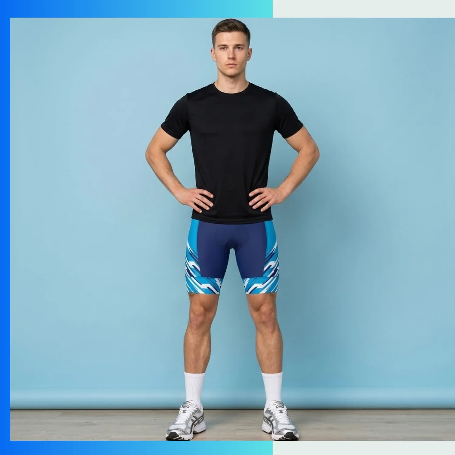 Custom Sublimation Cycling Non-Bib Shorts – Pro Compression Lycra & Tricot Racing Shorts - Image 3
