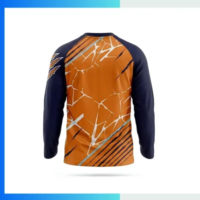Alternative view of Custom Full Sublimation Long Sleeve T-Shirt – 150GSM Flashed V Performance Unisex & Kids Teamwear