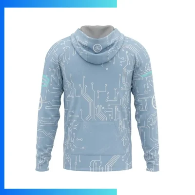 Alternative view of 180GSM Interlock Full Sublimation Long Sleeve Hooded Shirt – Custom Durable Hoodie Tee