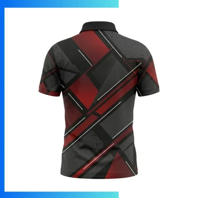 Alternative view of Custom Brushed Milk Silk Short Sleeve Polo Shirt – Full Sublimation Premium Stretch Teamwear