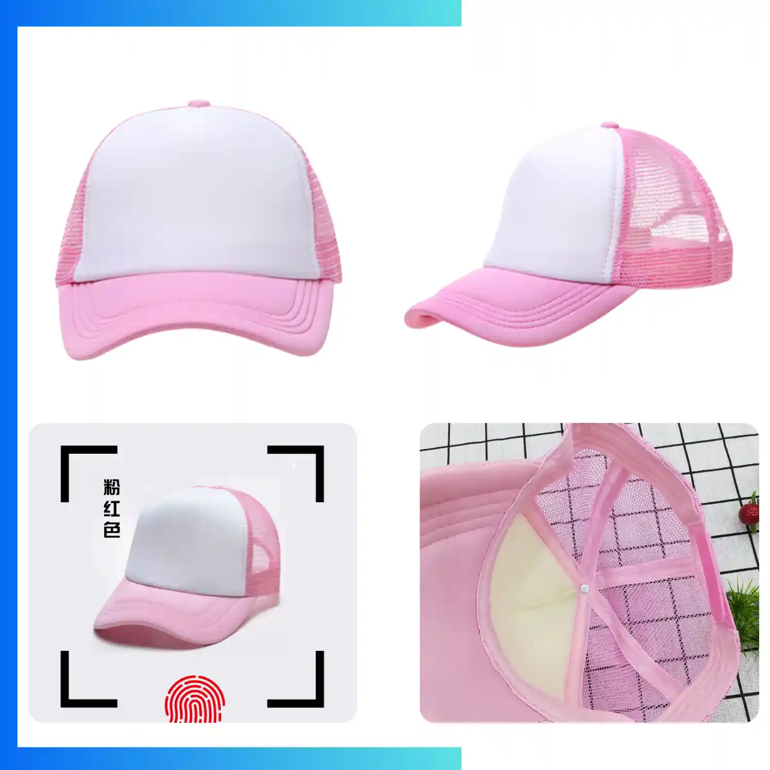Trucker Cap – 5-Panel Mesh Back Snapback Hat | Custom Heat Press Logo - Image 6