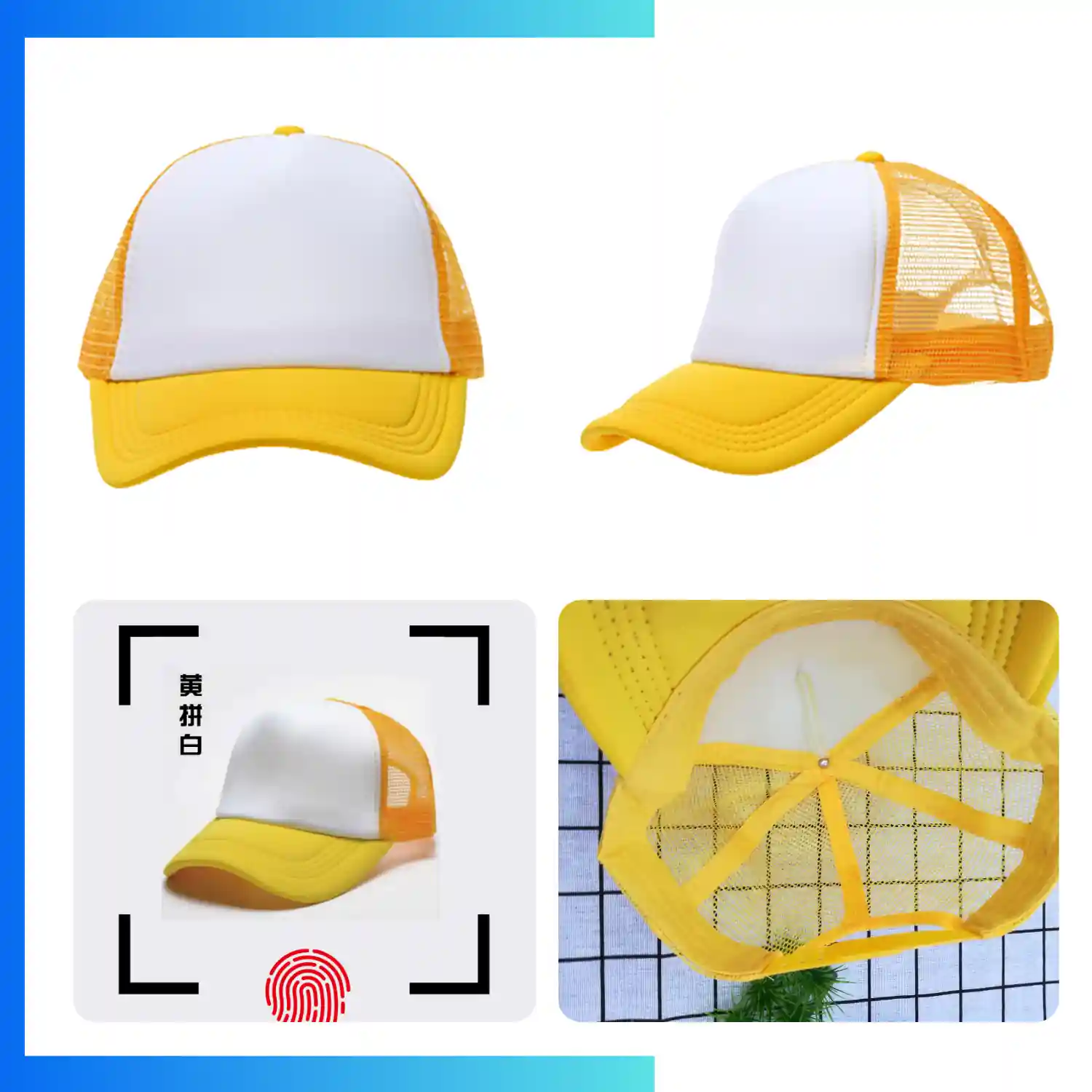 Trucker Cap – 5-Panel Mesh Back Snapback Hat | Custom Heat Press Logo - Image 7