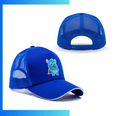 5-Panel Sandwich Trucker Cap β Adjustable Mesh Back Hat | Custom Logo Cap