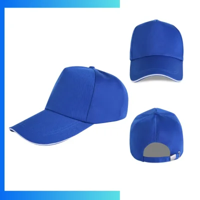 Alternative view of Sandwich Bill Trucker Cap – 5-Panel Mesh Back Hat | Metal Buckle Custom Logo Cap