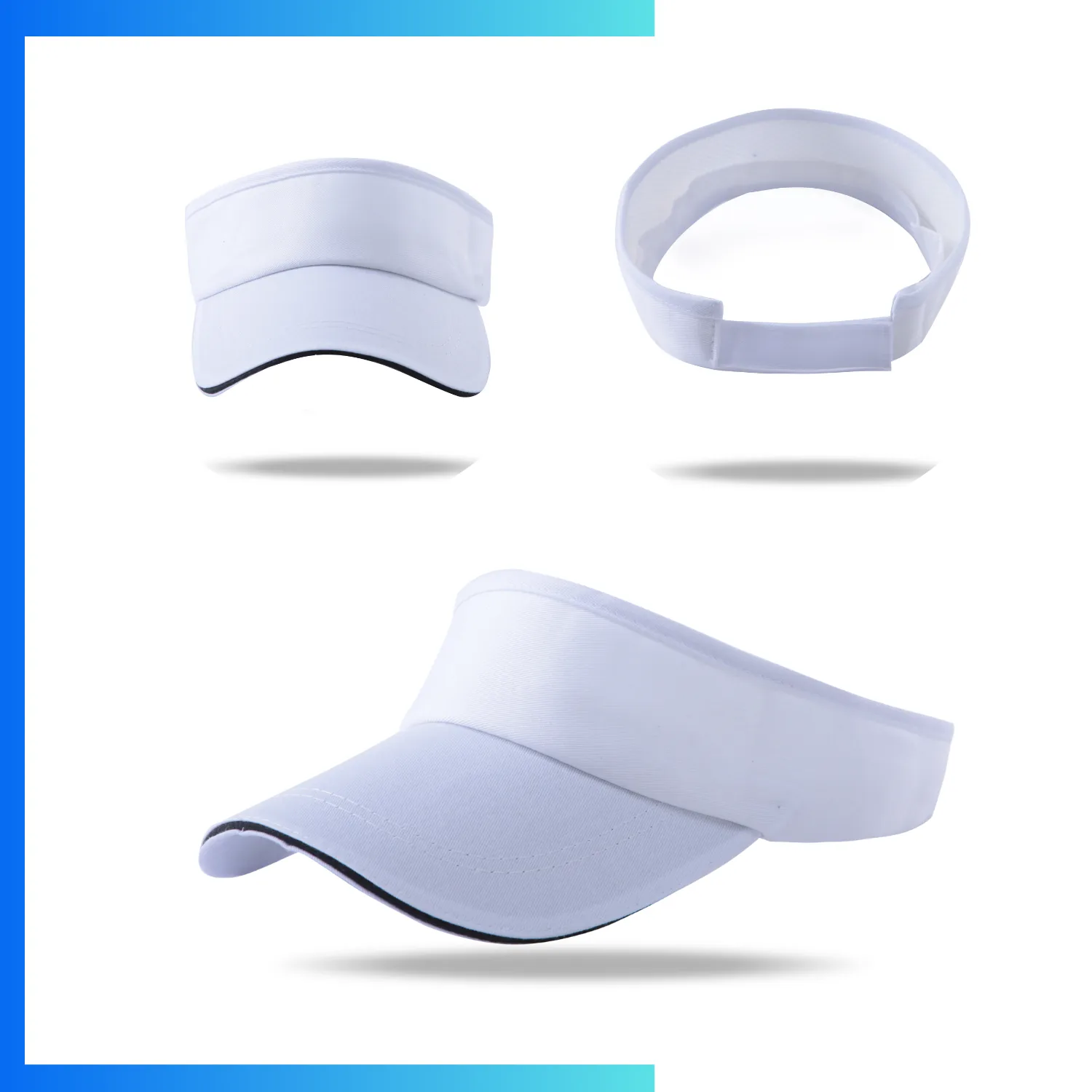 Sandwich Bill Sun Visor – Adjustable Cotton Golf & Tennis Visor | Custom Logo Sports Visor - Image 3