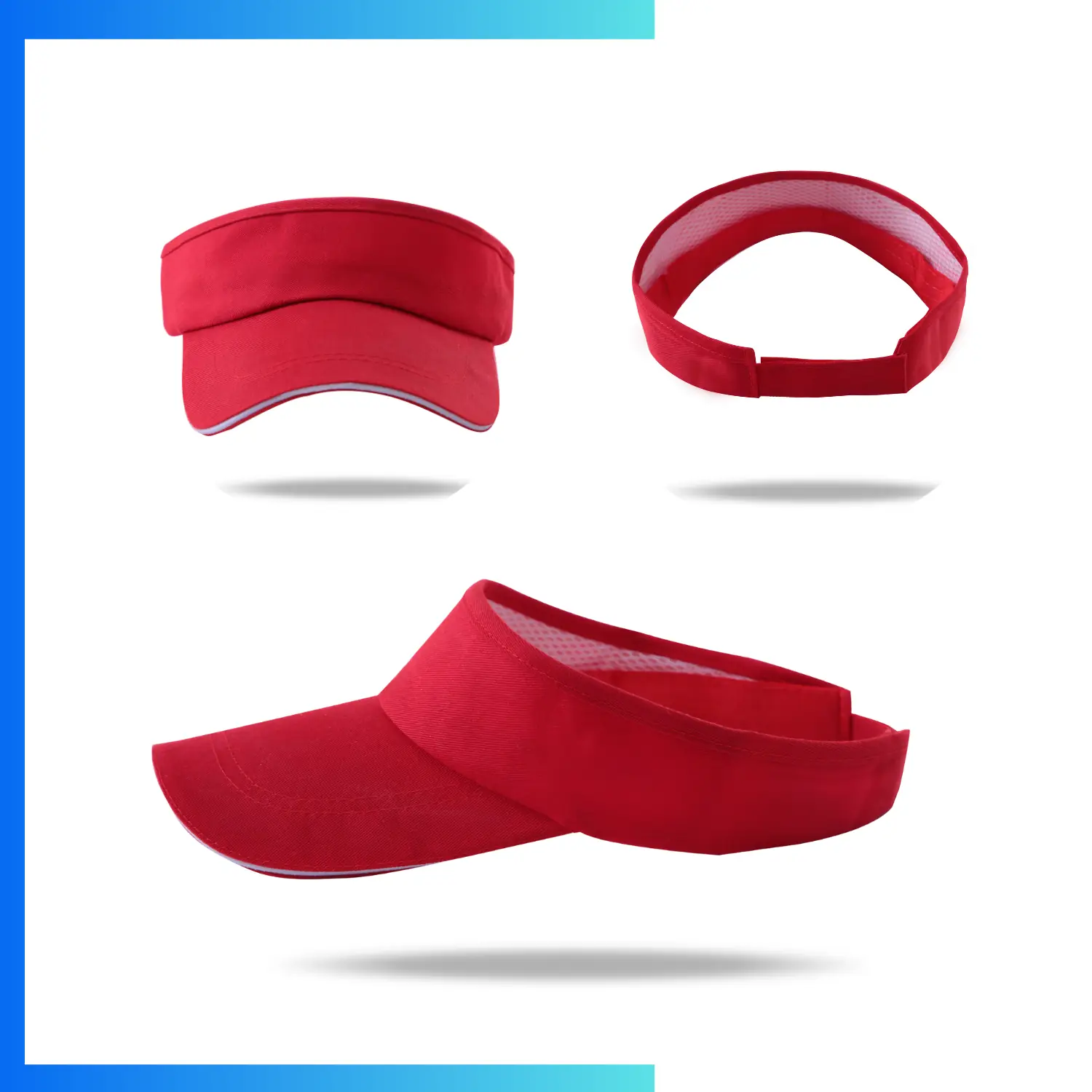 Sandwich Bill Sun Visor – Adjustable Cotton Golf & Tennis Visor | Custom Logo Sports Visor - Image 4