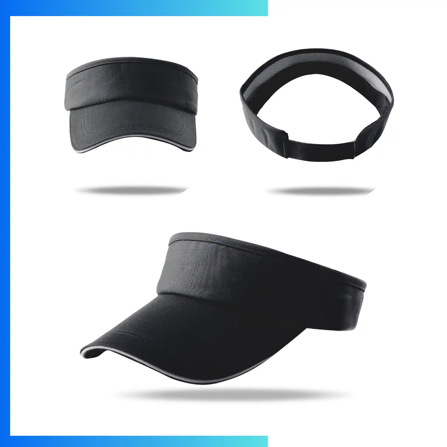 Sandwich Bill Sun Visor – Adjustable Cotton Golf & Tennis Visor | Custom Logo Sports Visor - Image 6