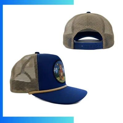 Premium Hyper Poly 5-Panel Unstructured Cap – Custom Performance Snapback Cap with Mesh Back