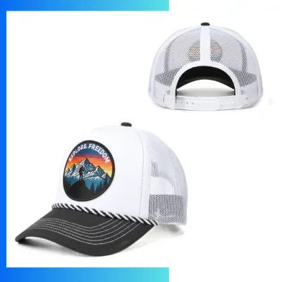 Premium High Density Foam Front 5-Panel Cap with Rope Detail – Custom Streetwear Snapback Cap