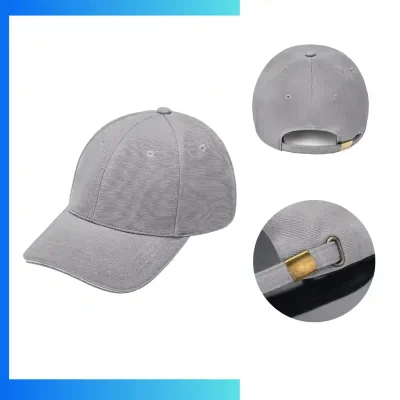Alternative view of Constructed 6-Panel Ottoman Sandwich Cap - Stock Offer | Textured Fabric with Metal Tuck Buckle