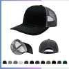80gsm cotton twill trucker cap structured 6-panel thick mesh back 2.5mm reinforced visor velcro closure