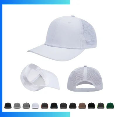 Alternative view of 6-Panel Structured Trucker Cap 280gsm Cotton Twill Mesh Back