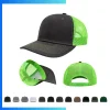 6-Panel Structured Trucker Cap 280gsm Cotton Twill Mesh Back