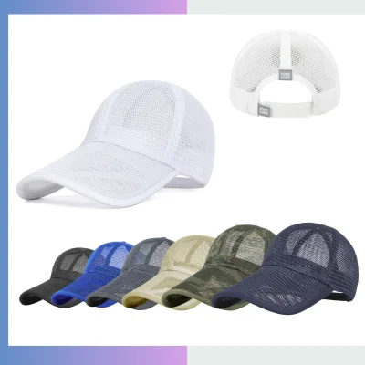 Full mesh snapback cap structured 6-panel 150gsm hard mesh plastic snap closure