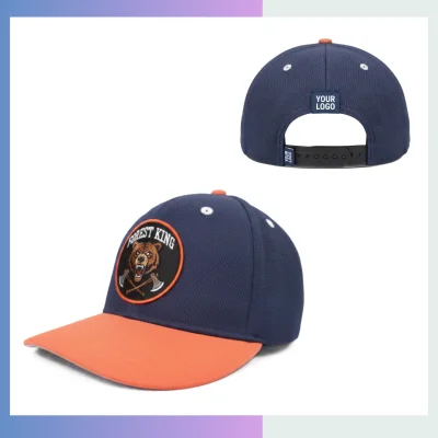 6-panel mid crown cap 210gsm vapor tech pineapple fabric 4-panel perforated back stretch fit