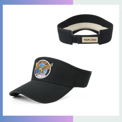 Premium sun visor 10856 280gsm cotton twill 2.5mm reinforced brim open-top design