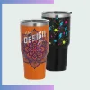30oz vacuum insulated tumbler, 304 inner 201 outer steel, large branding area custom laser logo for corporate team gifts
