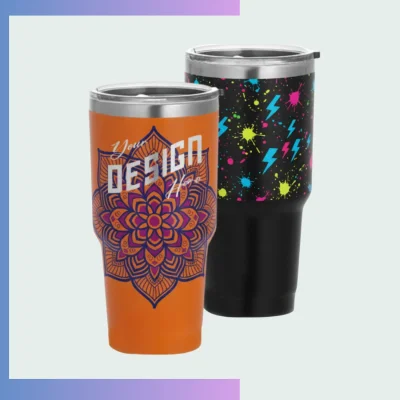 30oz vacuum insulated tumbler, 304 inner 201 outer steel, large branding area custom laser logo for corporate team gifts