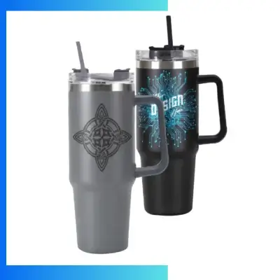 30oz Premium Stainless Steel Tumbler β Custom Laser Engraved / UV Print Executive Travel Mug