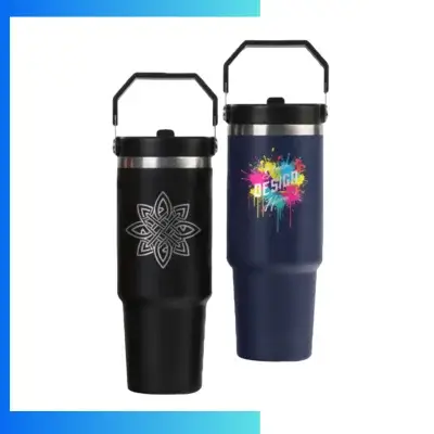 30oz Fashion Stainless Steel Tumbler β Custom Laser Engraved / UV Print Trend Design Travel Mug