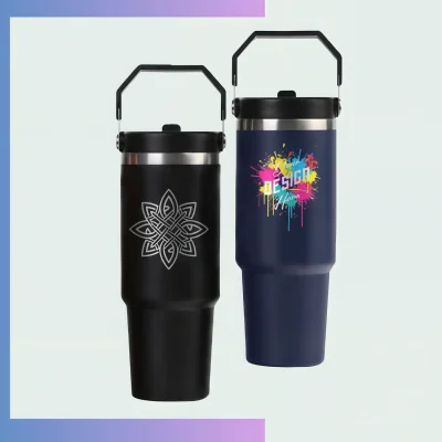 30oz fashion vacuum tumbler, 304 inner 201 stylish finish, custom laser logo for lifestyle boutique corporate gifts