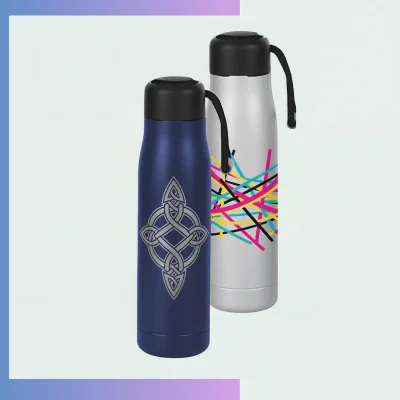 17oz small vacuum tumbler, 304 inner premium finish 201 steel, laser logo for coffee shop & kids gifts.