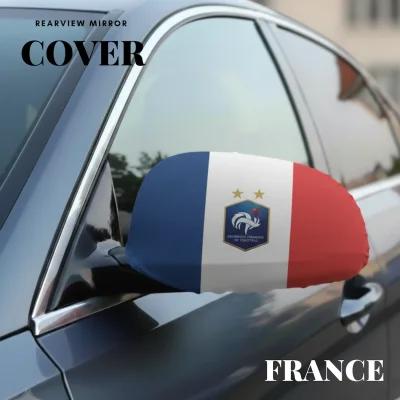 France flag rearview mirror cover four-way stretch fabric full sublimation printed car accessory