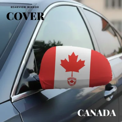 Canada flag rearview mirror cover four-way stretch fabric full sublimation printed car accessory