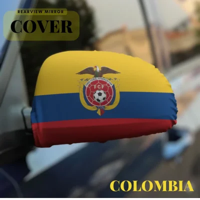 Colombia flag rearview mirror cover four-way stretch fabric full sublimation printed car accessory