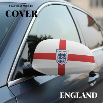 England flag rearview mirror cover four-way stretch fabric full sublimation printed car accessory